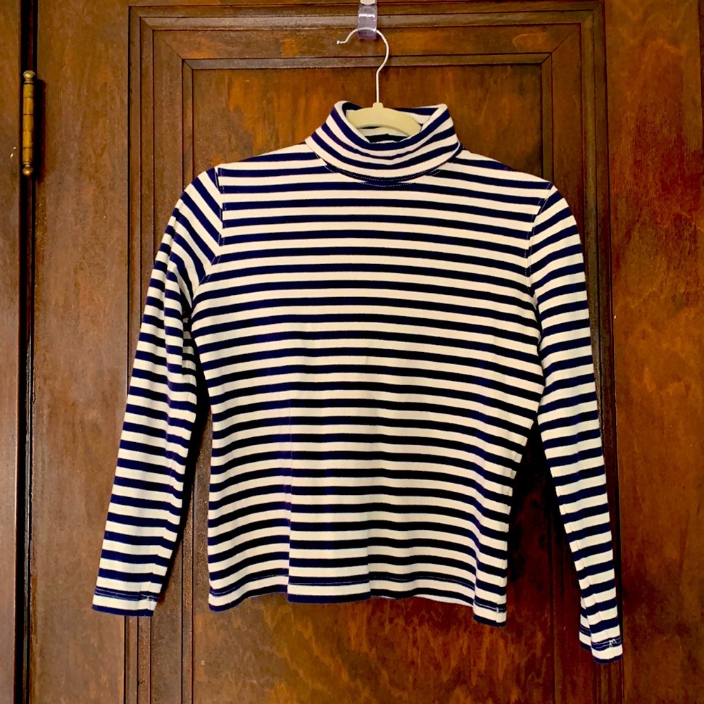 Nautical striped turtleneck